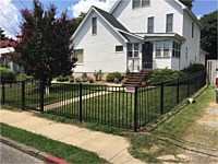 <b>Alumi-Guard Ascot 3 Rail Aluminum Fence with Arched Walk Gate</b>